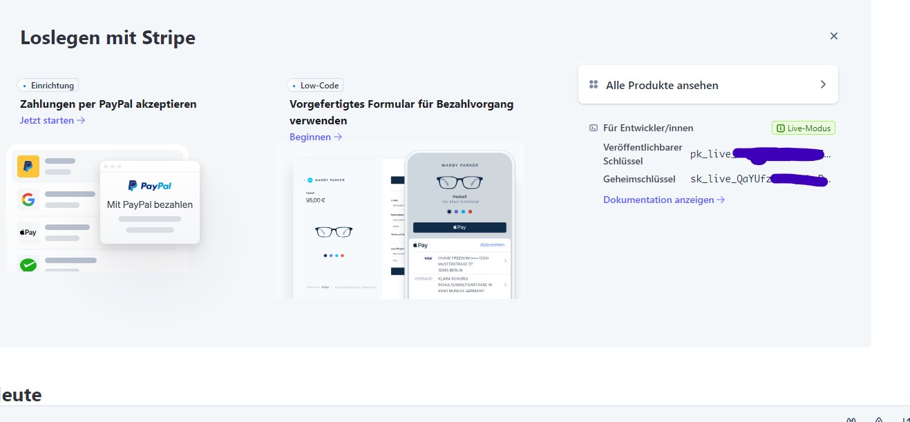 Admin Panel Stripe Einstellungen Admin Panel Stripe Einstellungen