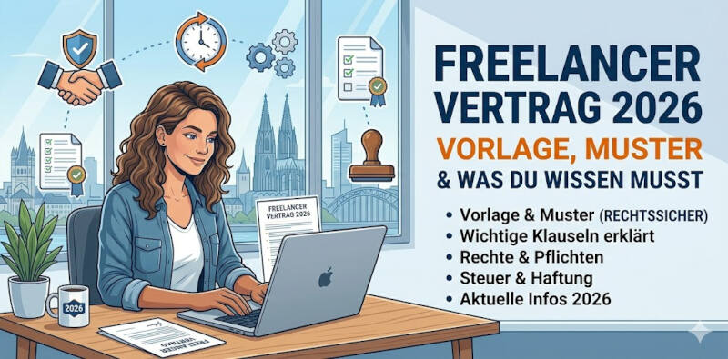 Freelancer Vertrag 2026 - Vorlage, Muster & was du wissen muss