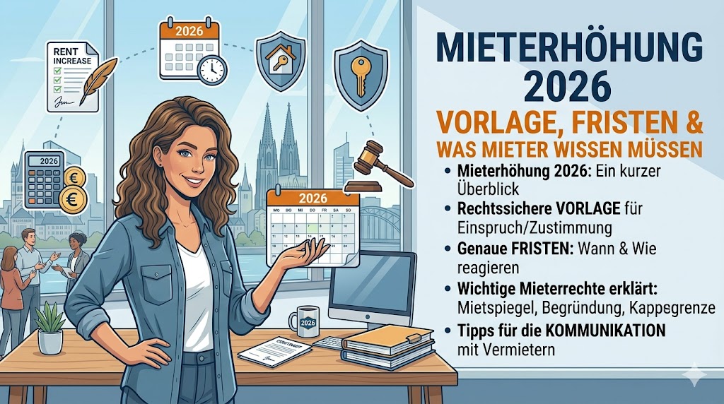 Mieterhöhung 2026 — Vorlage, Fristen & was Mieter wissen müssen